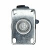 Bk Resources 4-inch Plate Casters, Polyurethane Wheels, Top Lock Brake, 300lb Capacity, 4PK 4SBR-1PT-PLY-PS4